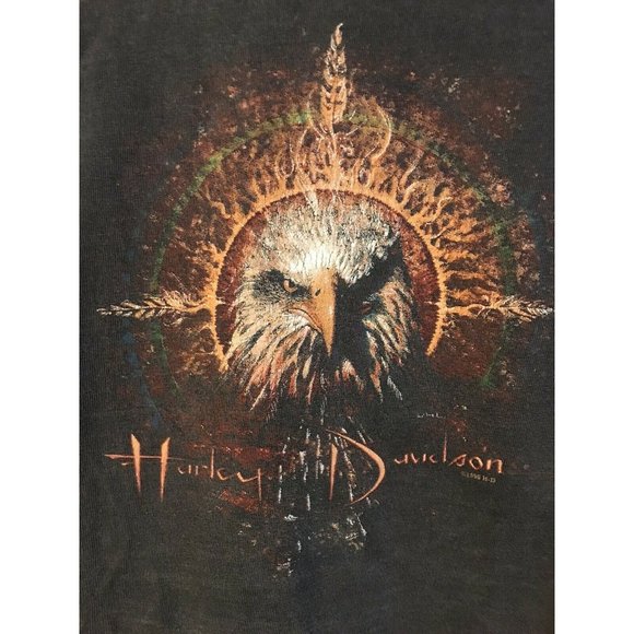Vintage 90s Harley Davidson Eagle Hawaii Honolulu T Shirt XL Faded Distressed - Picture 2 of 7